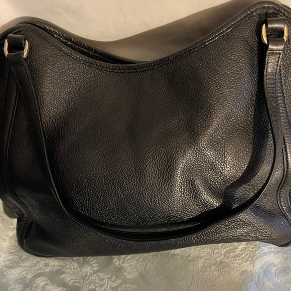 Tory Burch Shoulder Black Bag Pebbled Leather - Picture 5 of 9